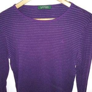 Ralph Lauren long sleeve striped shirt.   Med.